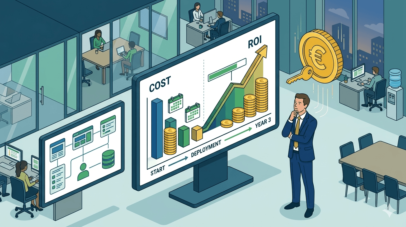 Infografía sobre los costes de desarrollo de software a medida en 2026